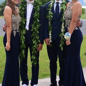 NAVY ELEGANT PROM DRESS FOR SALE